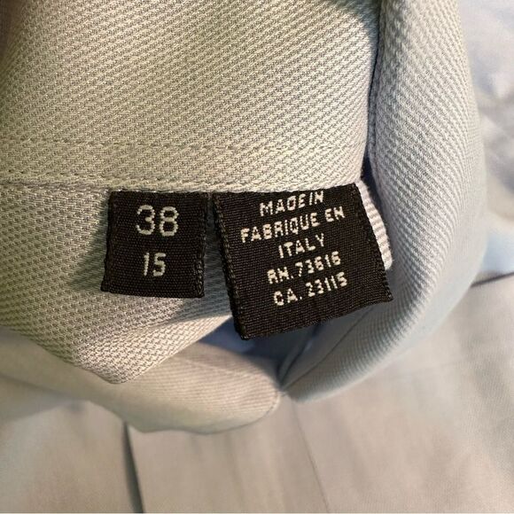 Hugo Boss Light Blue Knit Button Down Dress Shirt - Picture 8 of 11